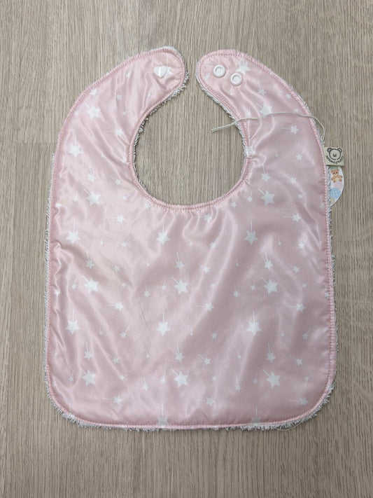 Bavaglino svezzamento cerato con retro in spugna - grafiche NotOnlyTeddy Bacchette magiche rosa