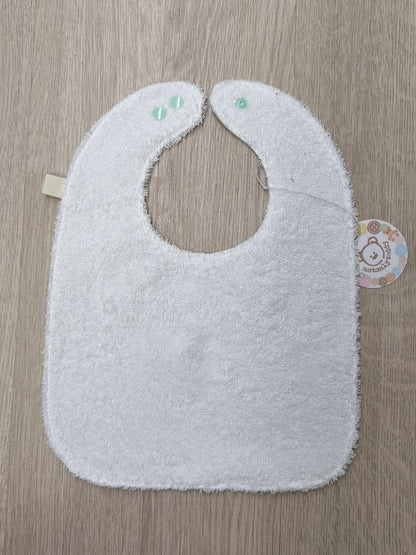 Bavaglino svezzamento cerato con retro in spugna - grafiche NotOnlyTeddy Bacchette magiche verde