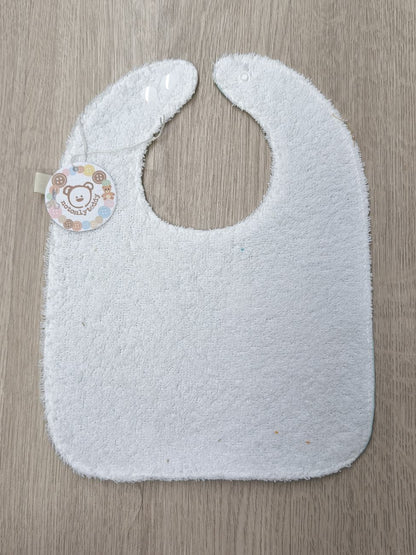 Bavaglino svezzamento cerato con retro in spugna - grafiche NotOnlyTeddy Balenine