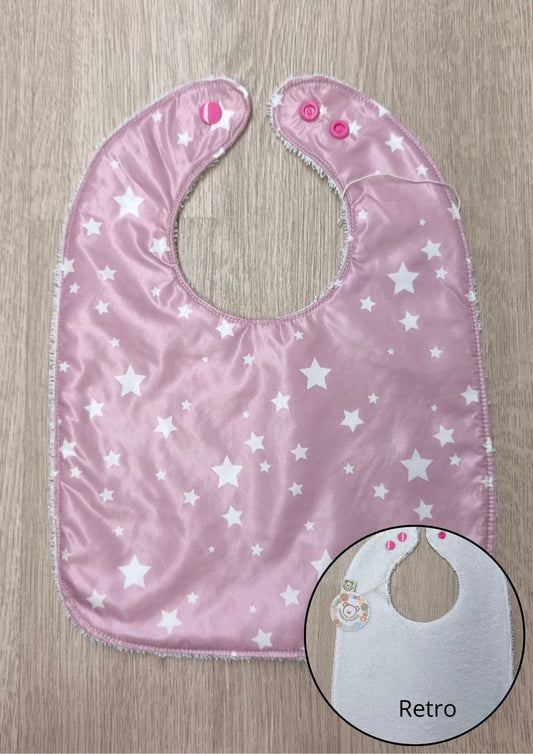 Bavaglino svezzamento cerato con retro in spugna - grafiche NotOnlyTeddy stelline
