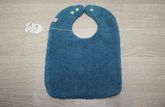 Bavaglino cerato bianco con uccellini - retro in spugna