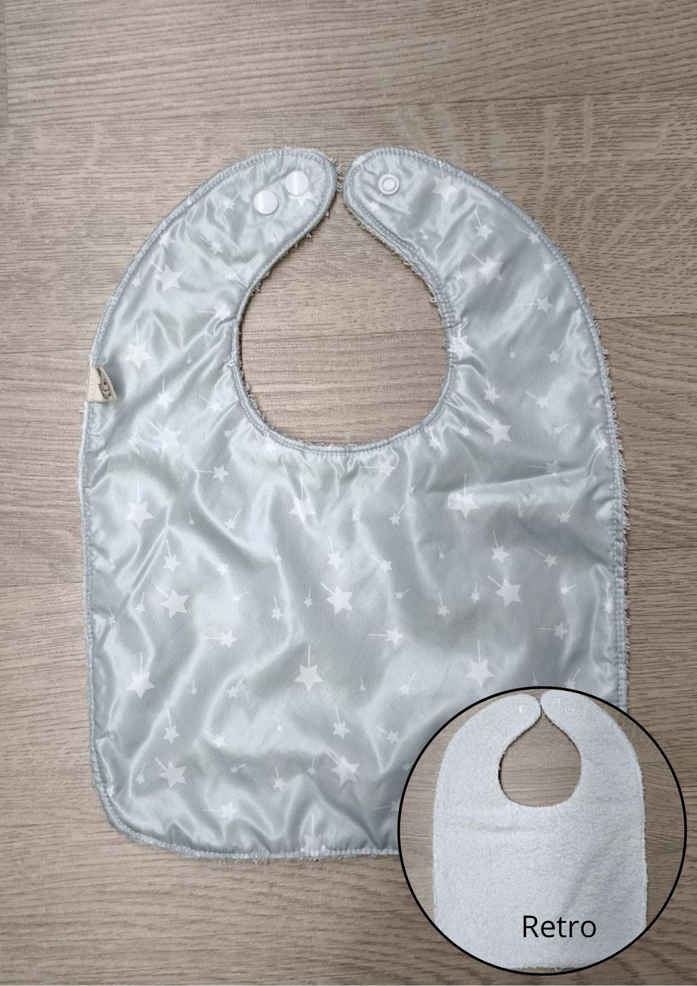 Bavaglino svezzamento cerato con retro in spugna - grafiche NotOnlyTeddy Bacchette magiche verde