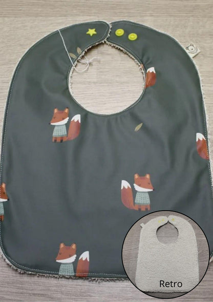 Bavaglino cerato con volpine - retro in spugna