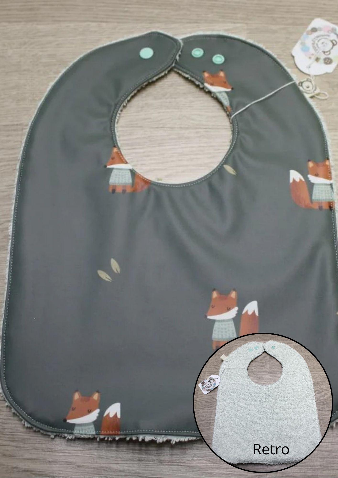 Bavaglino cerato con volpine - retro in spugna