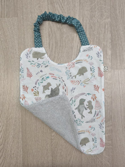 Bavaglia con elastico per bimbi - balene e foche