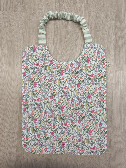 Bavaglia con elastico per bimba - fiori colorati