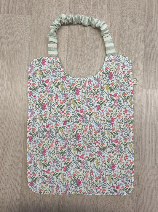 Bavaglia con elastico per bimba - fiori colorati