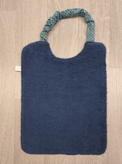 Bavaglino double face con elastico per bambini - frecce su fondo blu