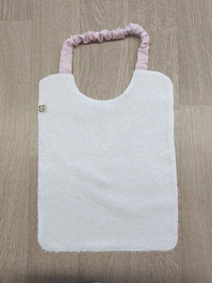 Bavaglino double face con elastico per bambina - topoline