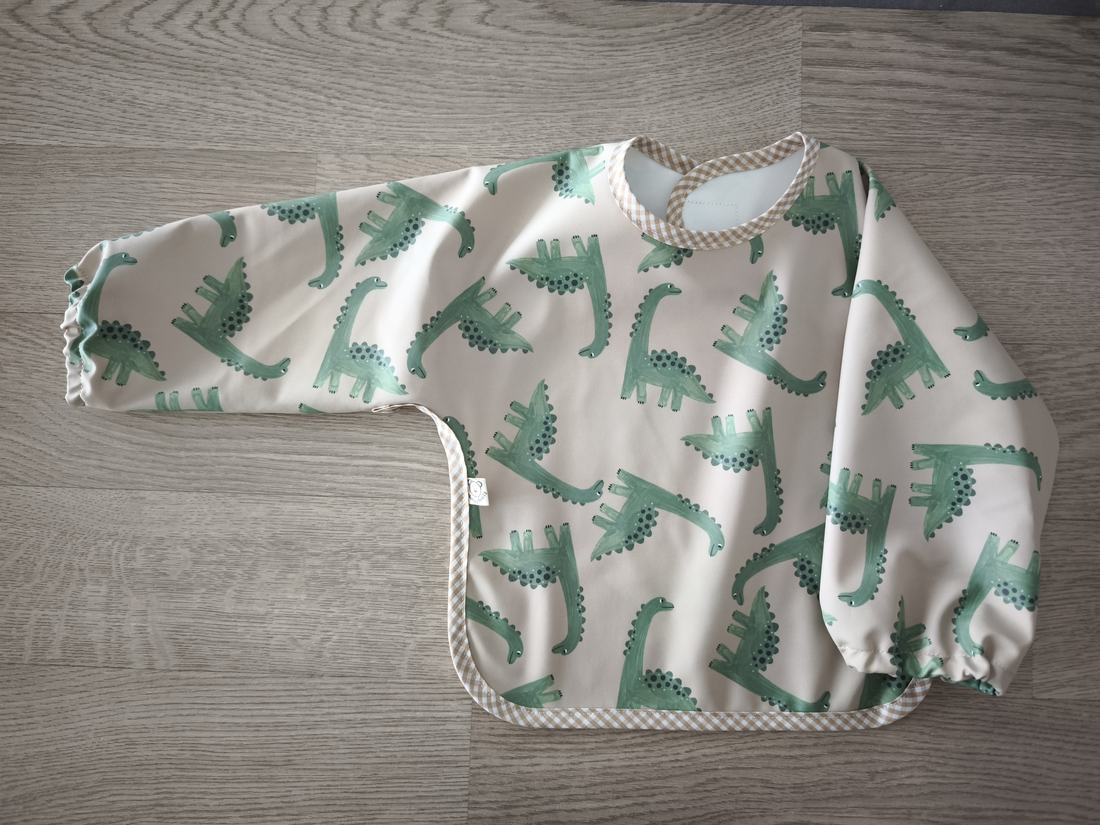 Bavaglino cerato con maniche - dinosauri