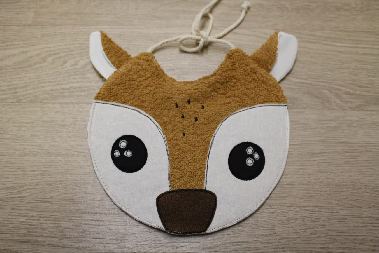 Bavaglino neonato Musetto - cerbiatto