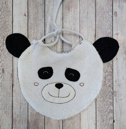 bavaglino a forma di musetto di panda