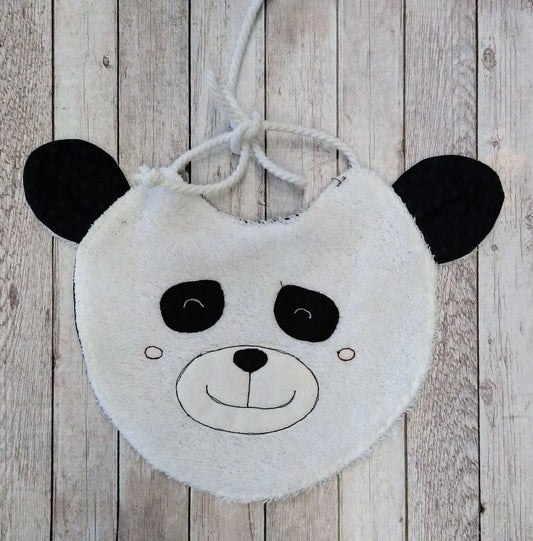 bavaglino a forma di musetto di panda