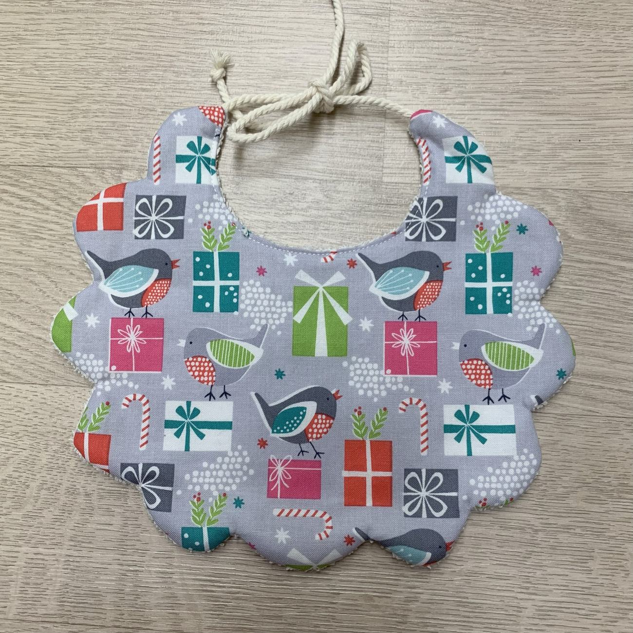 Bavaglino per neonati 🎄– Idea regalo per nuova nascita 🎁- versione natalizia