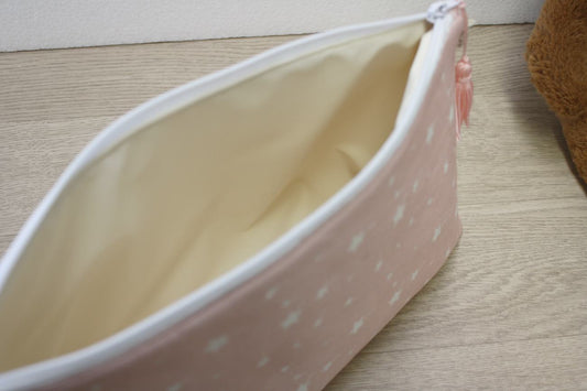 Beauty case portatutto – personalizzabile – coordinabile con fasciatoio - Bacchette magiche - rosa