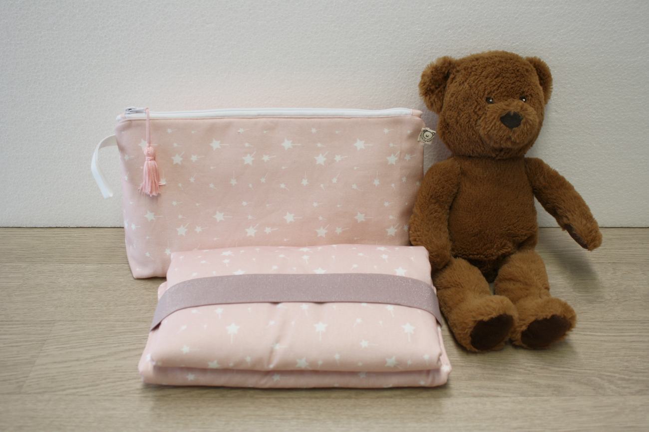 Beauty case portatutto – personalizzabile – coordinabile con fasciatoio - Bacchette magiche - rosa