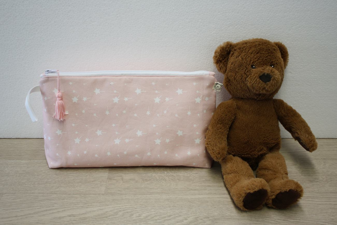 Beauty case portatutto – personalizzabile – coordinabile con fasciatoio - Bacchette magiche - rosa