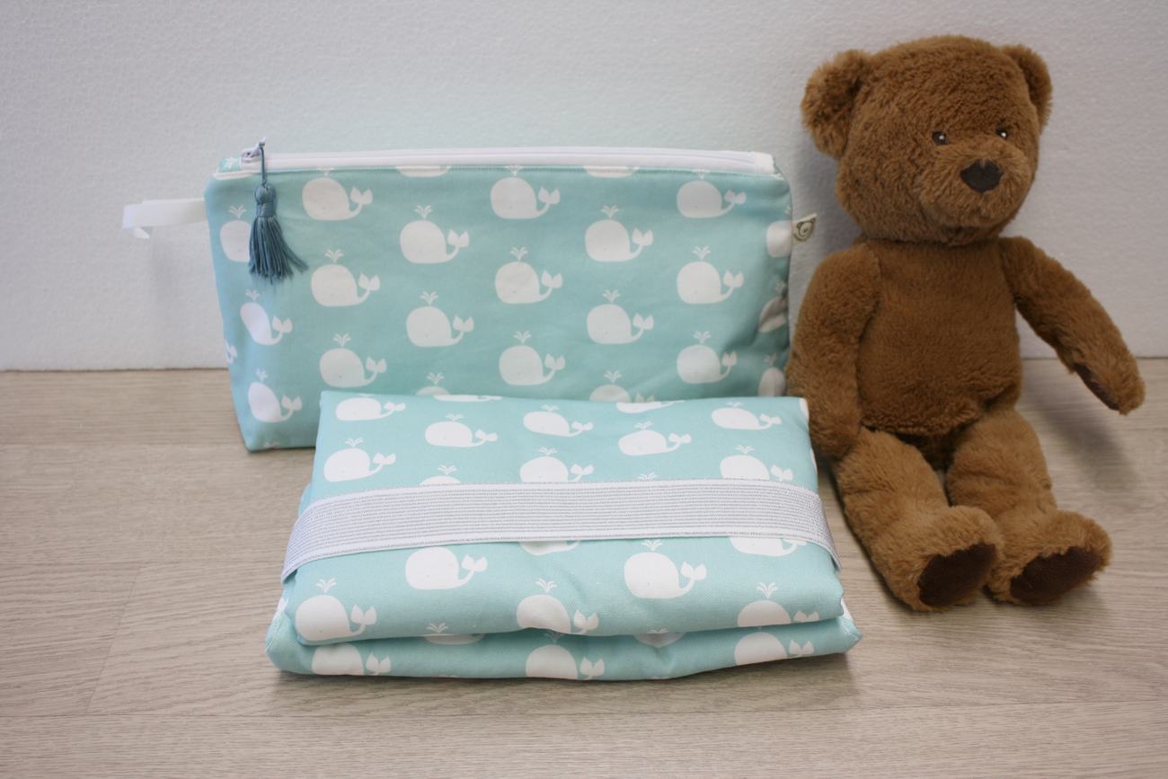 Beauty case portatutto – personalizzabile – coordinabile con fasciatoio - Balenine