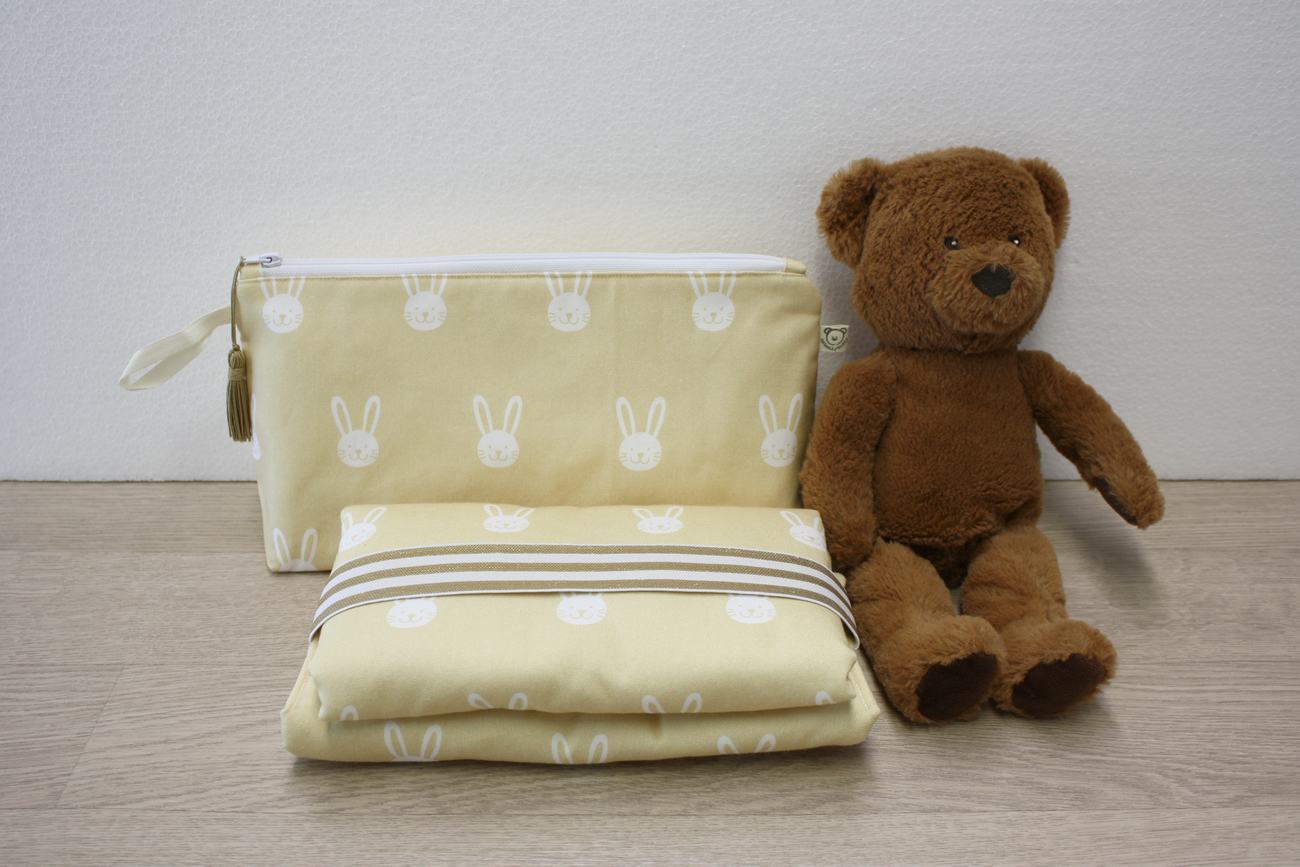 Beauty case portatutto – personalizzabile – coordinabile con fasciatoio - Coniglietti