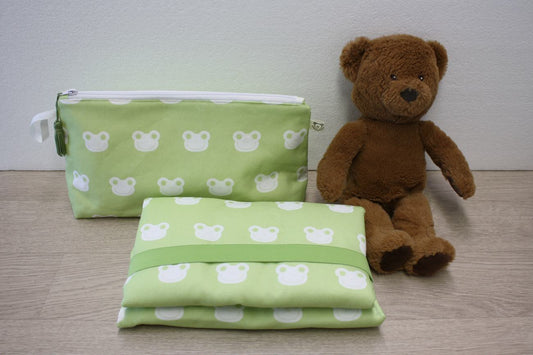 Set cambio fuori casa: fasciatoio e beauty case - Ranocchietta