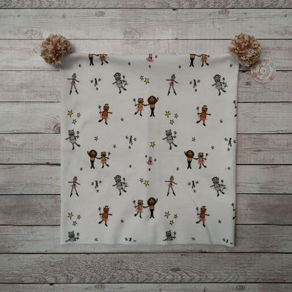 Berretto in maglina con fantasia NotOnlyTeddy di orsette fatine – pompon melange