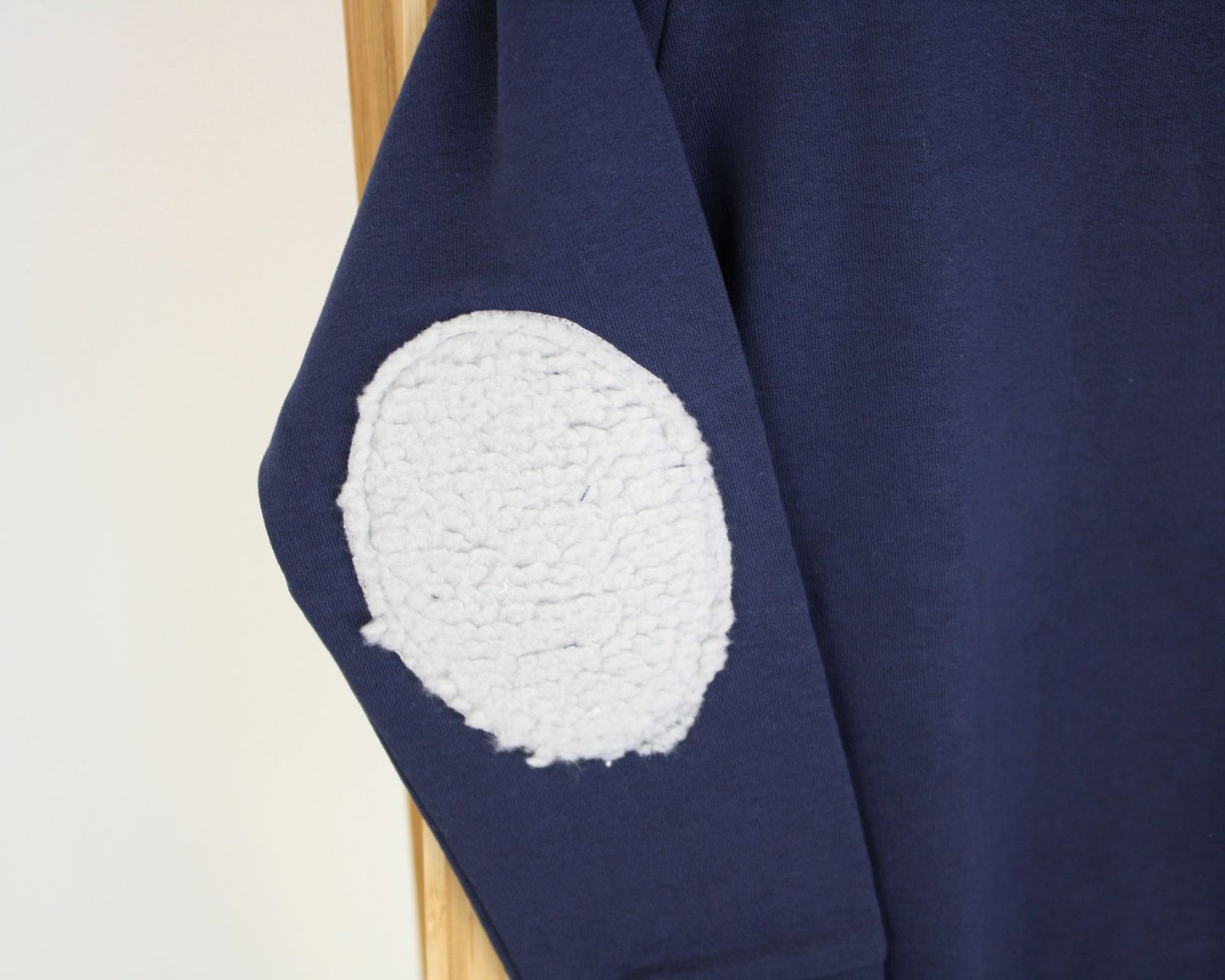 Felpa blu con toppe pelose - taglia 2-3 anni