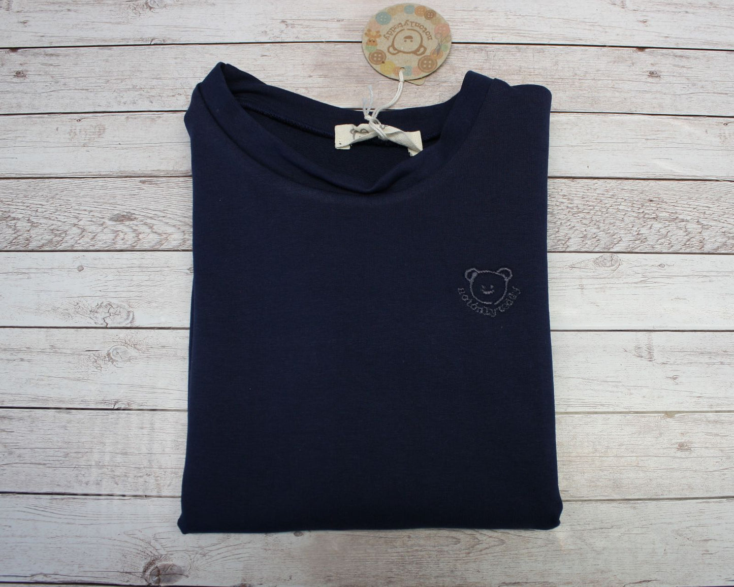 Felpa blu con toppe pelose - taglia 2-3 anni