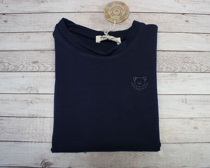 Felpa blu con toppe pelose - taglia 2-3 anni