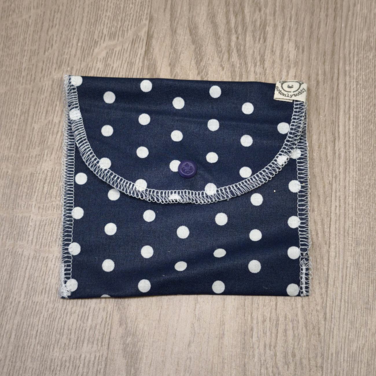 Bustina cerata blu pois