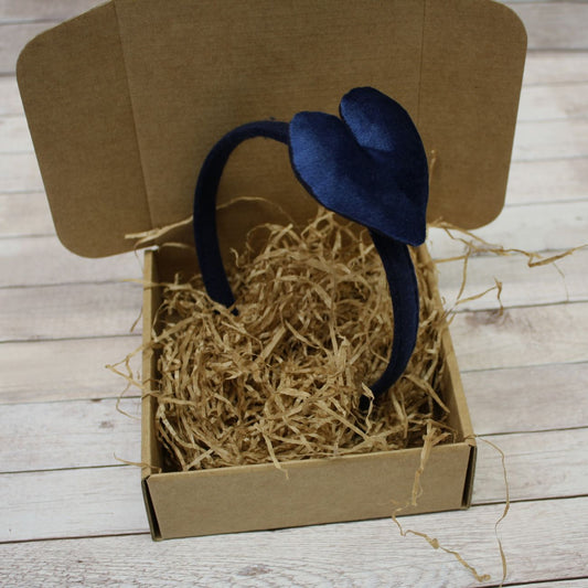 Cerchiello con Cuore Velluto blu