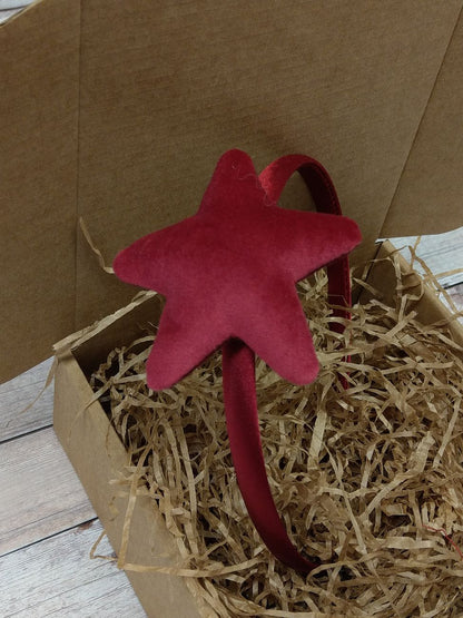 Cerchiello per bambina con Stella di Velluto (vari colori)