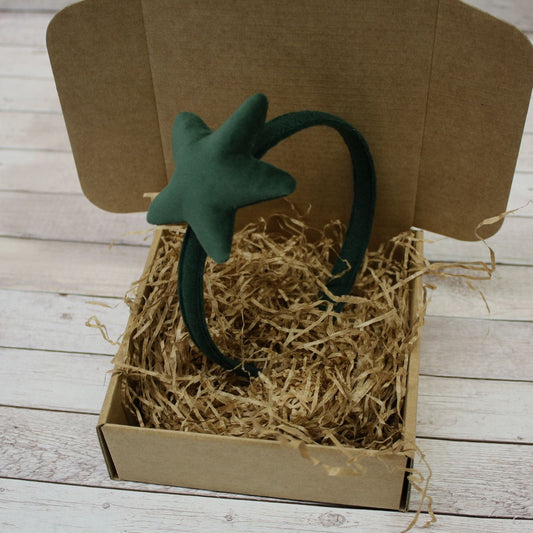 Cerchiello ricoperto con Stella di Velluto verde