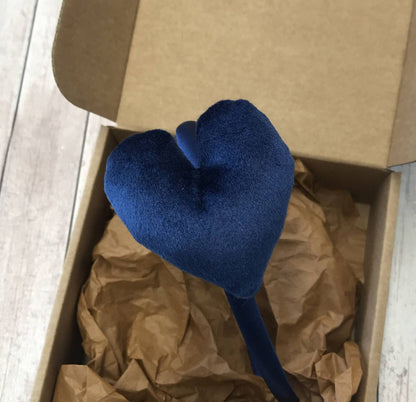 Cerchiello con Cuore Velluto blu
