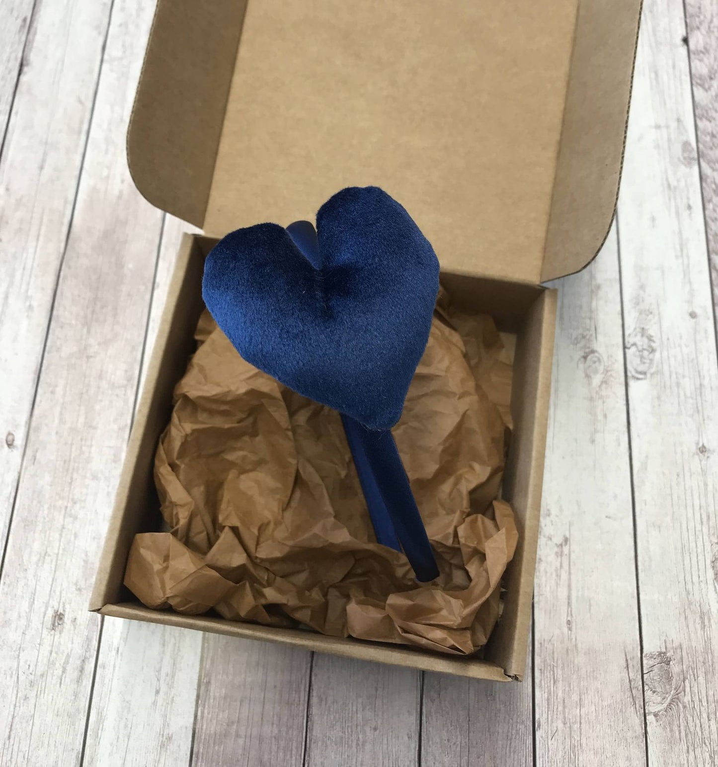 Cerchiello con Cuore Velluto blu