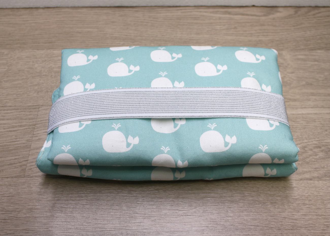 Fasciatoio portatile - Portapannolini verde acqua con balenine