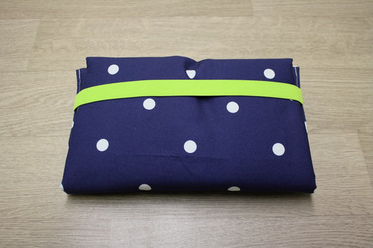 Fasciatoio portatile - Portapannolini blu scuro a pois con interno cerato tartarughine