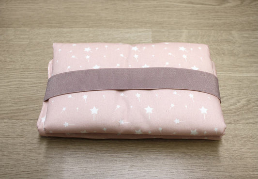 Fasciatoio da viaggio pieghevole portapannolini – Rosa bacchette magiche e fiori – personalizzabile