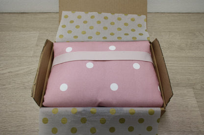 Fasciatoio da viaggio pieghevole con portapannolini – Rosa pois – animali - personalizzabile