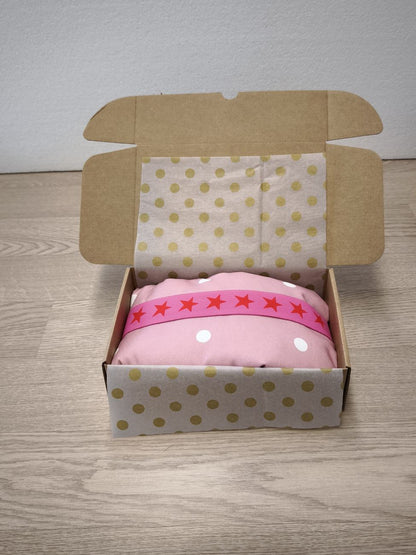 Fasciatoio da viaggio pieghevole con portapannolini – Rosa pois – personalizzabile