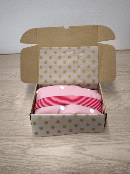 Fasciatoio da viaggio pieghevole con portapannolini – Rosa pois – personalizzabile