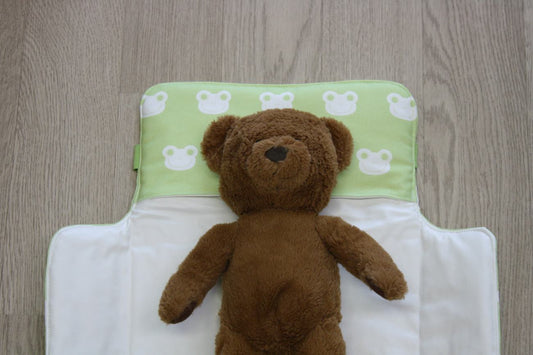 Fasciatoio portatile - Portapannolini verde chiaro con ranocchiette