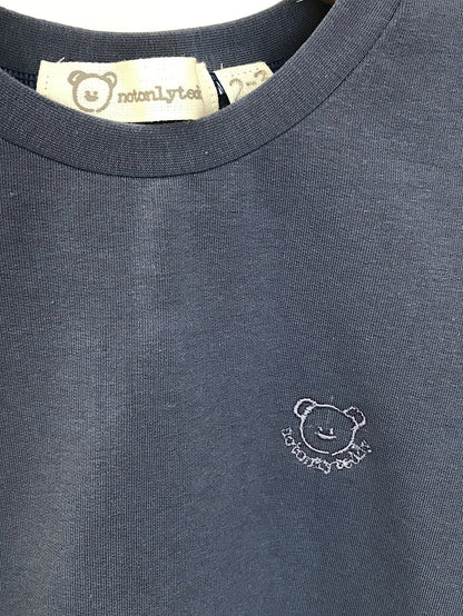 Felpa blu avio con toppe con stampa dinosauri - taglia 2-3 anni