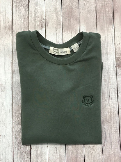 Felpa verde militare con toppe con stampa Robin Hood - taglia 5-6 anni