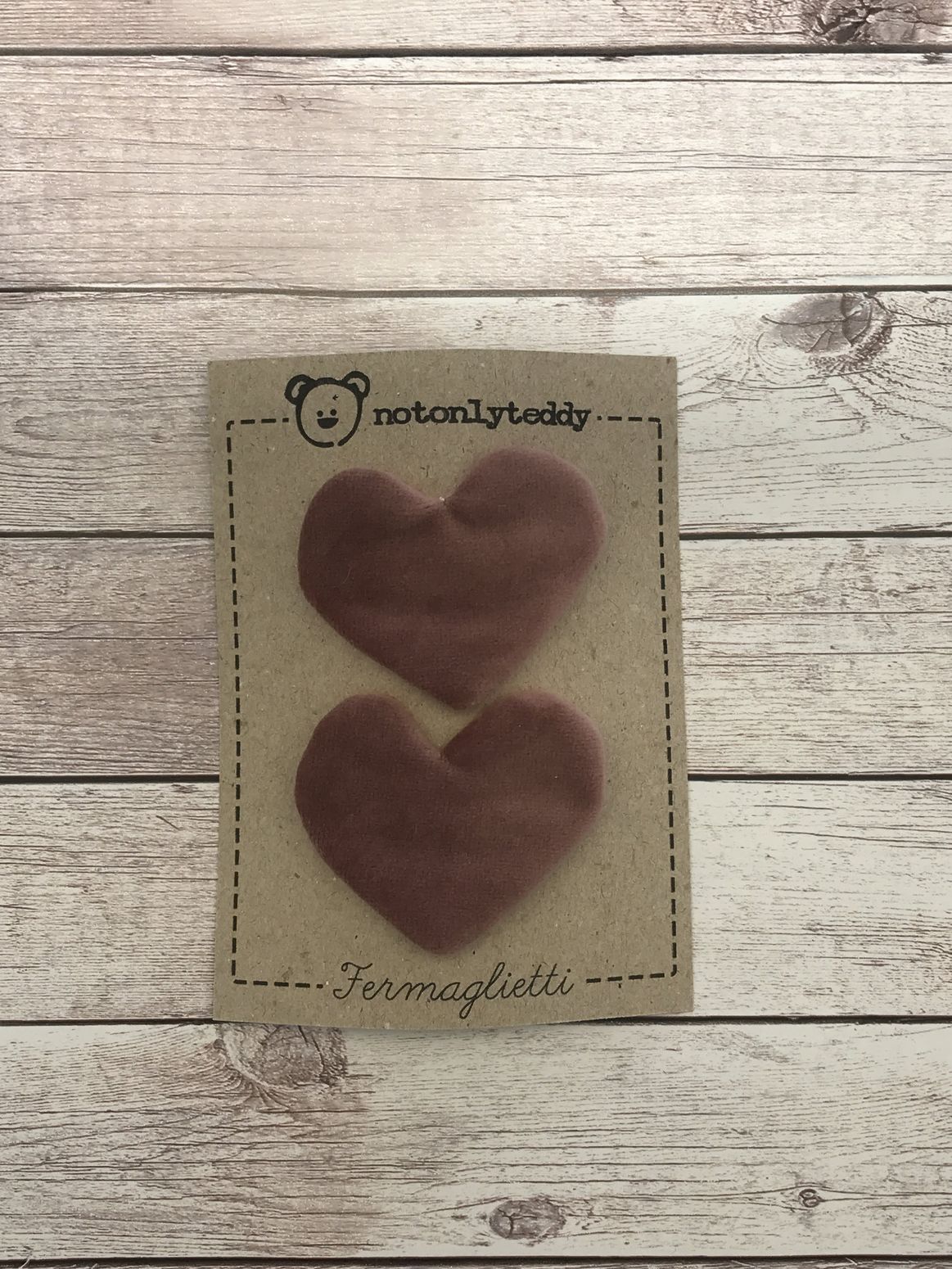 Fermaglietti per bimba a forma di cuore - Velluto (vari colori)