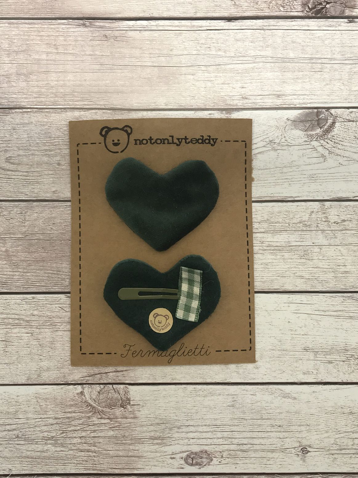 Fermaglietti per bimba a forma di cuore - Velluto (vari colori)