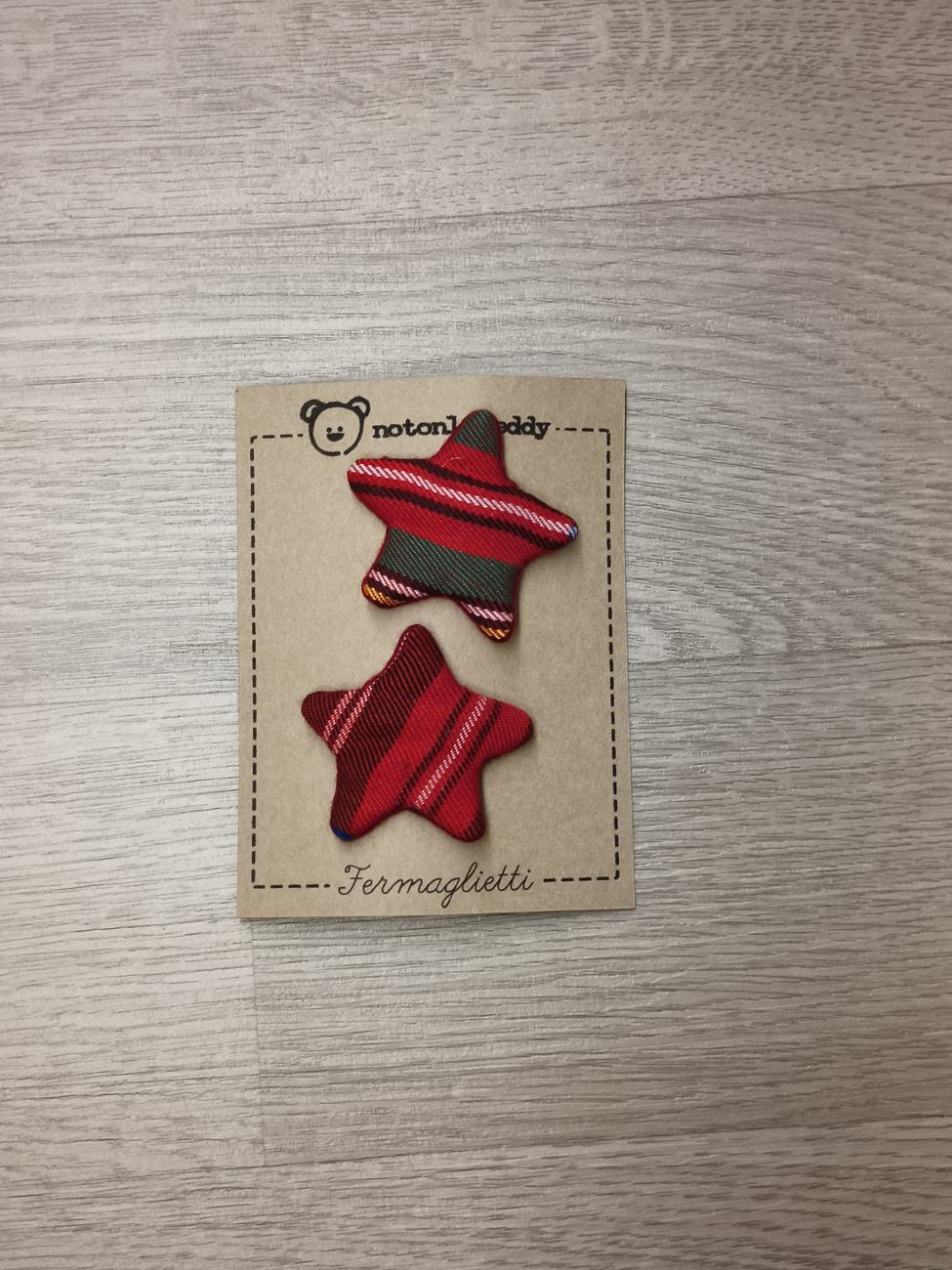 Fermaglietti Piccoli per bimba - Tartan rosso