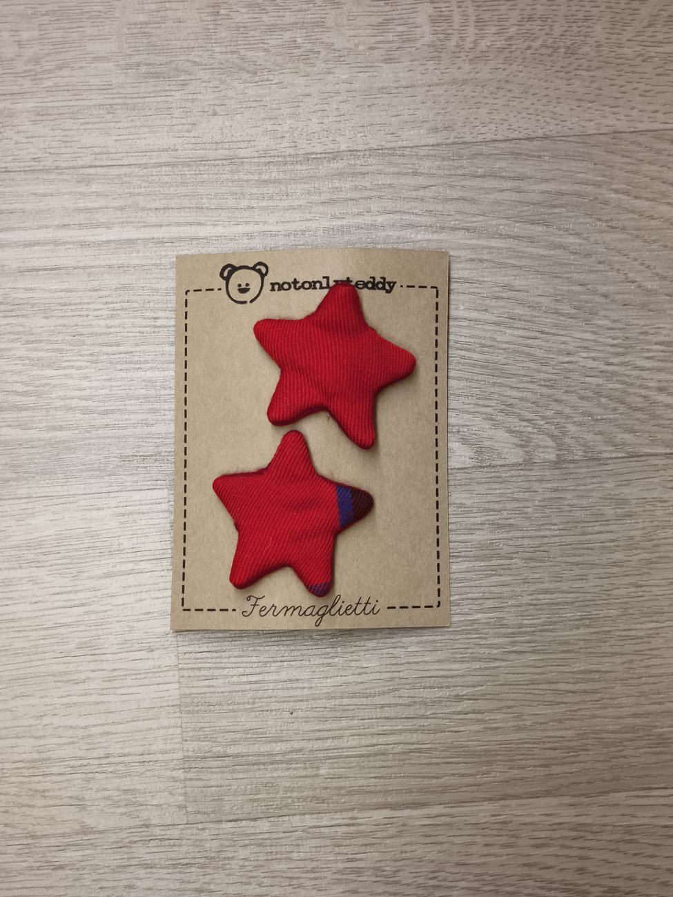 Fermaglietti Piccoli per bimba - Tartan rosso