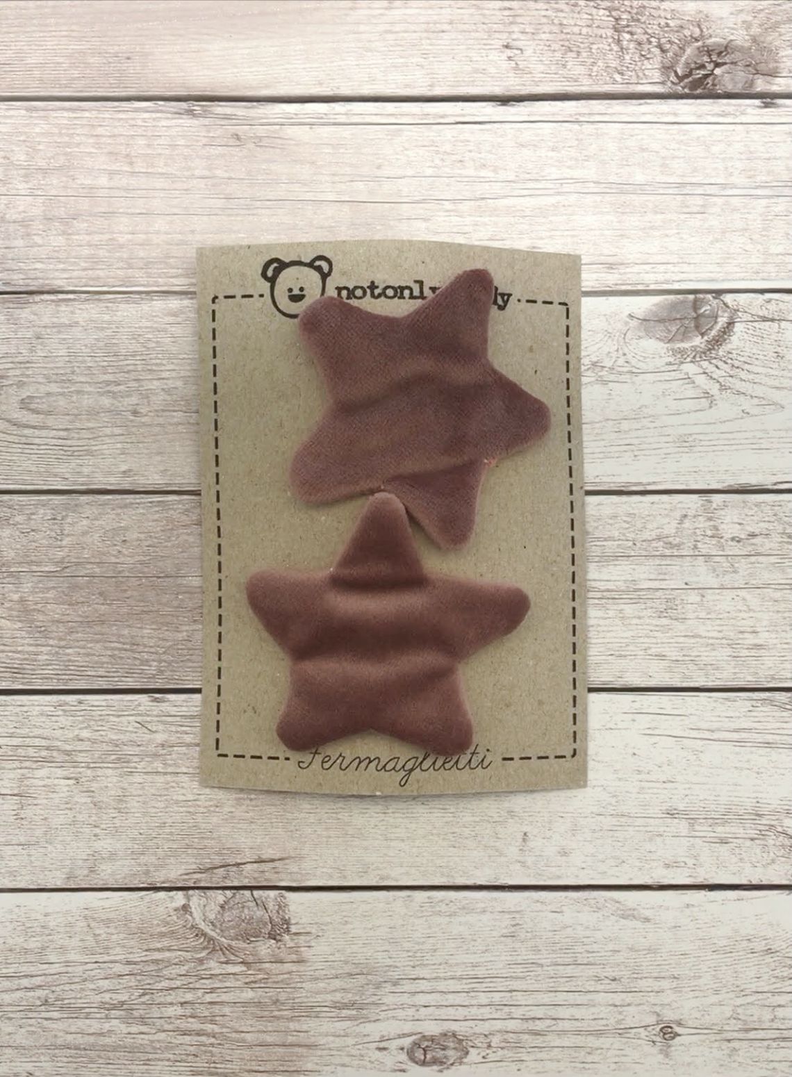 Fermaglietti per bimba a forma di stellina - Velluto (vari colori)