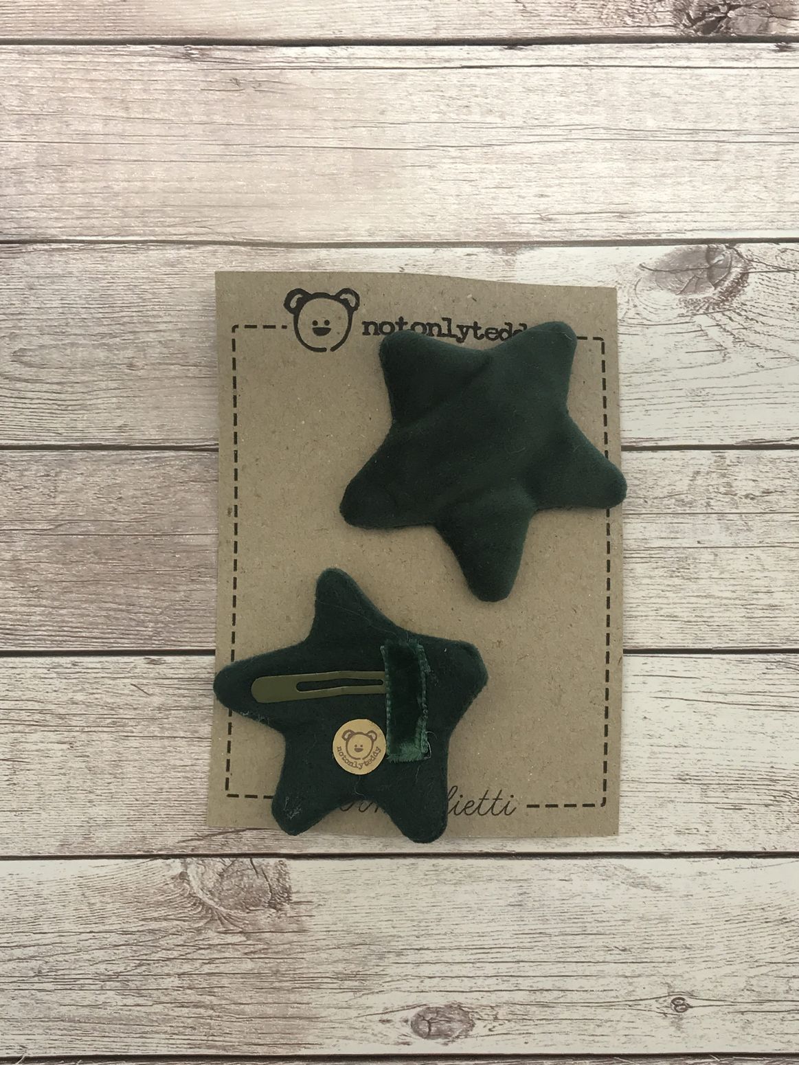 Fermaglietti per bimba a forma di stellina - Velluto (vari colori)