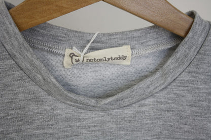 Felpa grigia con toppe scozzesi - taglia 4-5 anni